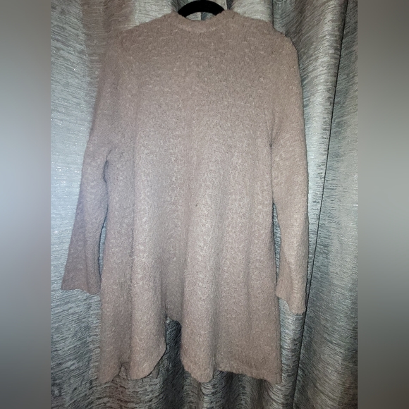 Torrid Womens 3X Beige Cardigan Open Front Tunic Lightweight Stretch Casual - Picture 3 of 6